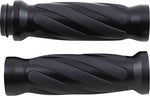 Drag Specialties Twisted Grips For Harley Davidson FLDE 1750 2018-2020 - Black