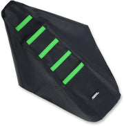 Moose Racing Ribbed Seat Cover For Kawasaki KXF250 2009-2012 - Black Cover Green Ribs