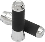 Drag Specialties Custom Grips For Harley Davidson FLD 1690 2012-2013 - Black Chrome