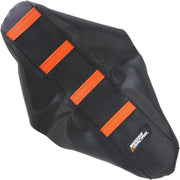 Moose Racing Ribbed Seat Cover For KTM SX50 2009-2015 - Black Cover Orange Ribs
