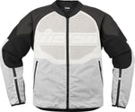 Icon Unisex Overlord3 Leather Jacket - Black White