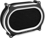Arlen Ness Stage 2 Oval Air Cleaner Kit For Harley Davidson FLSTC1690 2016-2017 - Black/Silver
