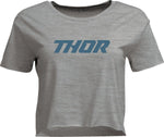Thor Womens Adult Corp Crop T-Shirt - Heather Grey