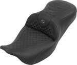 Saddlemen RoadSofa Seat For Harley Davidson FLH 1868 ABS 2021 Dragon Stitch - Black/Grey/Red