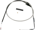 Drag Specialties Stainless Steel Braided Idle Cable For Harley Davidson FLHR 1450 2002-2003 127 cm (50") - Silver Unfinished