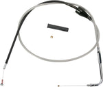 Drag Specialties Stainless Steel Braided Idle Cable For Harley Davidson FLHR 1450 2002-2003 117 cm (46") - Silver Unfinished