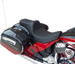 Drag Specialties Predator III Seat For Indian Chief 111 2014-2020 Black Stitching Double Diamond - Black