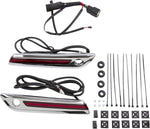 Ciro LED Saddlebag Hinge Covers For Harley Davidson FLH 1868 ABS 2021 - Chrome/Red