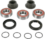 Pivot Works Watertight Wheel Collar & Bearing Kit For Suzuki DRZ400 2000-2004 Rear - Black Silver