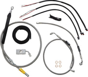 LA Choppers Handlebar Cable/Brake Hose Kit ABS For Harley Davidson FLDE 1750 ABS 2018-2020 38 cm - 43 cm (15" - 17") - Clear-Coated