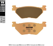 Galfer HH Sintered Scooter Brake Pads For Yamaha XP 500 T-Max 2001-2011 - Rear