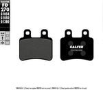 Galfer Organic Semi Metal Scooter Brake Pads For Derbi Boulevard 125 2003-2006 - Rear