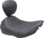 Mustang Wide Tripper Solo Seat With Backrest For Harley Davidson FLHX 1923 2024-2026 - Black