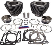 S&S Cycle Big Bore Cylinder Kit For Harley Davidson FLFBS 1868 2018-2024 - Black Highlighted Fins