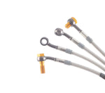 TRW Ready-To-Install Braided Brake Hose Kit For Kawasaki EN450 1986-1990 Front - Titanium