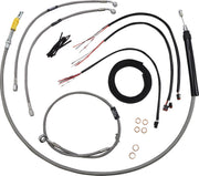 LA Choppers Handlebar Cable/Brake Hose Kit For Harley Davidson FLDE 1750 ABS 2018-2020 30.5 cm - 35.5 cm (12" - 14") Low Rider - Clear-Coated