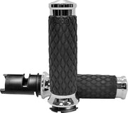 Avon Grips Contour Grips For Harley Davidson FLDE 1750 2018-2020 Diamond - Black Chrome