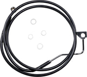 Drag Specialties Stainless Steel Brake Hose Kit For Harley Davidson FLHR 1690 2016 Front Upper - Black