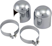 Drag Specialties Shock Top Caps For Harley Davidson FL 1200 1958-1964 - Chrome