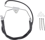 Drag Specialties Extended Length Vinyl Brake Hose Kit For Harley Davidson FLHT 1340 1996-1998 +15.2 cm Front - Black