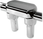 LA Choppers Hefty Handlebar Riser & Top Clamp Kit For Harley Davidson FLD 1690 ABS 2015-2016 10 cm (4") - Chrome
