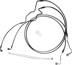 Magnum Shielding Designer Series Extended ABS Touring Brake Hose Kit For Harley Davidson FLH 1868 2021 +10.2 cm (4") Front Lower - Black Black Pearl