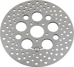 Drag Specialties Polished Stainless Steel Drilled Brake Disc For Harley Davidson FLHR 1584 2008 - Front