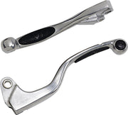 Moose Racing Competition Grip Lever Set For Kawasaki KX100 1998-2000 - Black Silver