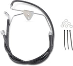Drag Specialties Extended Length Vinyl Brake Hose Kit For Harley Davidson FLHT 1340 1996-1998 +20.3 cm Front - Black