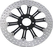 Performance Machine Two Piece Brake Disc For Harley Davidson FLD 1690 2012-2013 Front 13" - Black Silver