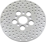 Drag Specialties Vintage Drilled Brake Disc Shovelhead For Harley Davidson FL 1200 1971-1977 Front - Silver