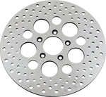 Drag Specialties Polished Stainless Steel Drilled Brake Disc For Harley Davidson FLHR 1450 2000-2003 Front - Silver