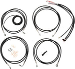 LA Choppers Complete Black Vinyl Braided Handlebar Cable/Brake Hose Kit For Harley Davidson FLHR 1690 ABS 2015 45.5 cm - 51 cm (18" - 20") - Black/Clear-Coated