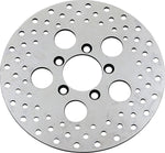 Drag Specialties Vintage Drilled Brake Disc Shovelhead For Harley Davidson FX 1200 1977-1979 Front - Silver
