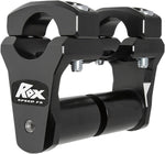Rox Speed FX Extended Stem Pivoting Handlebar Risers For 1-1/8" Handlebars For Yamaha FZ-09 850 50.8mm (2") - Black