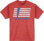 Icon Mens Adult Invasion Stripe T-Shirt - Blue Red