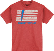 Icon Mens Adult Invasion Stripe T-Shirt - Blue Red