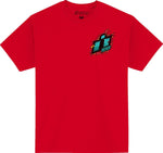 Icon Mens Adult Munchies T-Shirt - Aqua Heather Red Orange