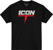 Icon Mens Adult 1000 Spark T-Shirt - Black Off-White Red
