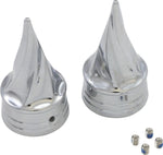 Kuryakyn Twisted Axle Nut Covers For Harley Davidson FLD 1690 2012 Front - Chrome