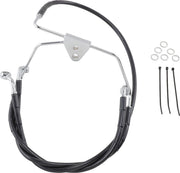 Drag Specialties Extended Length Vinyl Brake Hose Kit For Harley Davidson FLHT 1340 1996-1998 +10.2 cm Front - Black