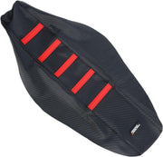 Moose Racing Ribbed Seat Cover For Honda CRF250R 2010-2013 - Black Cover Red Ribs