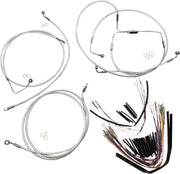 Magnum Shielding Sterling Chromite II Designer Handlebar Cable Install Kit For Harley Davidson FLHRSE4 1800 2008 30.5 - 35.5cm (12" - 14") - Chrome Clear-Coated