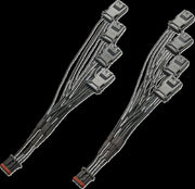 Ciro Front End Lighting 4 Way Splitters For Harley Davidson FLH 1868 ABS 2021 - Black