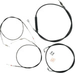 LA Choppers Standard Black Vinyl Handlebar Cable/Brake Hose Kit For Harley Davidson XL1200C 2004-2006 30.5 cm - 35.5 cm (12" - 14") - Black