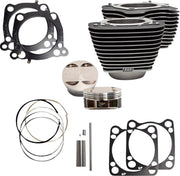S&S Cycle Cylinder Kit For Harley Davidson FLDE 1750 ABS 2018-2020 - Highlighted Fins/Wrinkle Black