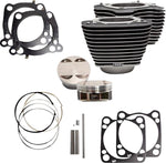 S&S Cycle Cylinder Kit For Harley Davidson FLDE 1750 ABS 2018-2020 - Highlighted Fins/Wrinkle Black