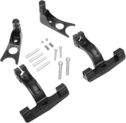 Drag Specialties Passenger Floorboard Mount Kit For Harley Davidson FLSTC1450 2001-2003 - Black