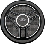 S&S Cycle Tri-Spoke Stealth Air Cleaner Cover For Harley Davidson FLD 1690 2012-2013 - Black