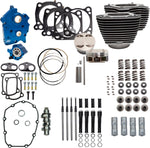 S&S Cycle 124" Power Package For Harley Davidson FLDE 1750 ABS 2018-2020 - Highlighted Fins/Wrinkle Black